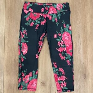 Albion cropped yoga pants - hits just below my knee I am 5’8”